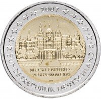 Купить Германия 2 евро 2007 F "Федеральные земли Германии: Мекленбург - Передняя Померания"