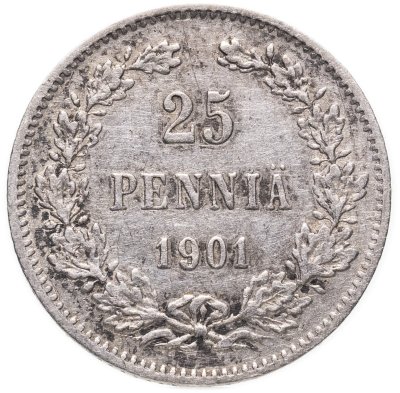 купить 25 пенни 1894-1917, монета для Финляндии, случайный год