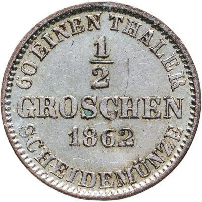 купить Ганновер 1/2 гроша 1862