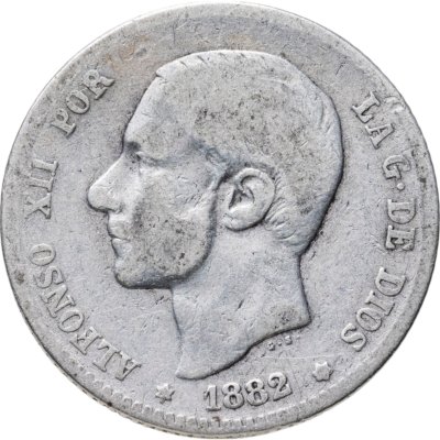 купить Испания 1 песета (peseta) 1882