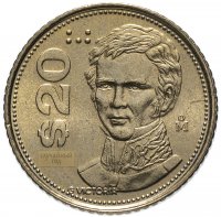 Купить Мексика 20 песо (pesos) 1985-1990
