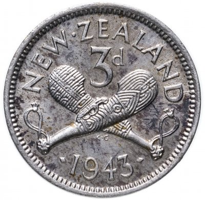 купить Новая Зеландия 3 пенса (pence) 1943