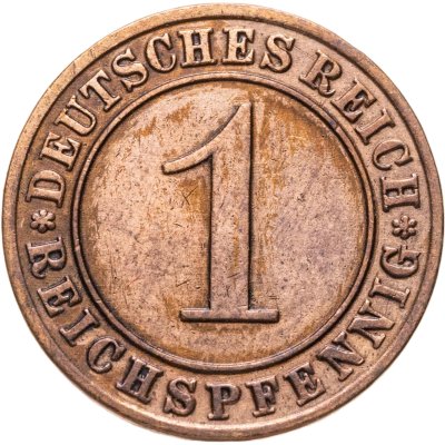 купить Германия 1 рейхспфенниг (reichspfennig) 1929 A знак монетного двора "A" — Берлин