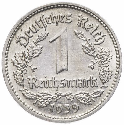 купить Германия, Третий рейх 1 рейхсмарка (reichsmark) 1939 D