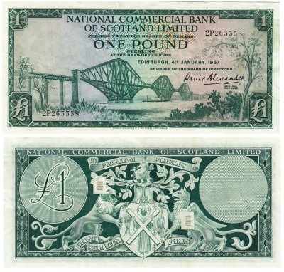 купить Шотландия 1 фунт 1967 (Pick 271а) National Commercial Bank of Scotland Ltd
