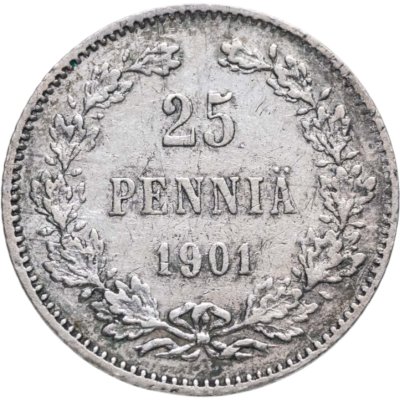 купить 25 пенни 1901 L, монета для Финляндии
