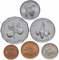 купить Тонга набор монет 1996-2002 (6 штук, AU) FAO