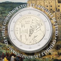 Купить Бельгия 2 евро 2019 «450 лет со дня смерти Питера Брейгеля Старшего», в буклете на французском языке