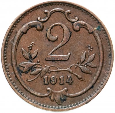 купить Австрия 2 геллера (heller) 1914