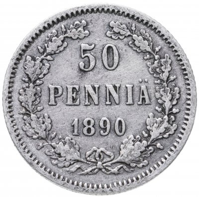 купить 50 пенни 1890 L, монета для Финляндии