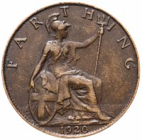 Купить Великобритания 1 фартинг 1920