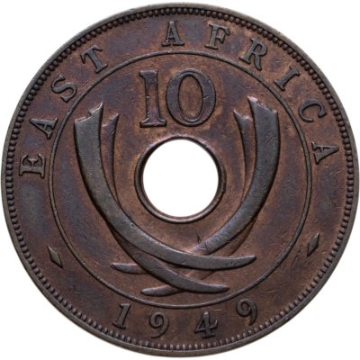 купить Британская Восточная Африка 10 центов (cents) 1949