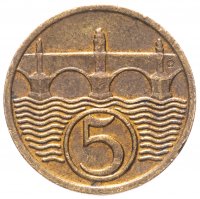 купить Чехословакия 5 геллеров (haleru) 1938