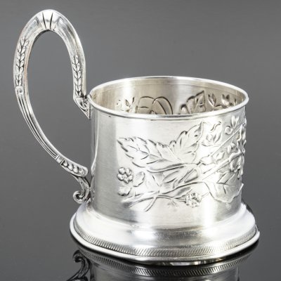 купить Подстаканник "Цветы", мельхиор (медь-никель), Завод мельхиоровых изделий, СССР, 1950-1960 гг.