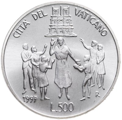 купить Ватикан 500 лир (lire) 1997 XII Всемирная конференция молодежи