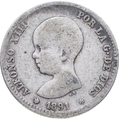 купить Испания 1 песета (peseta) 1891