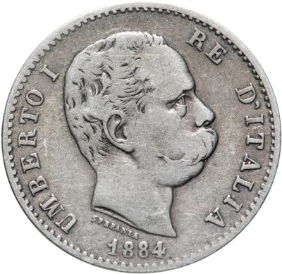 купить Италия 1 лира (lira) 1884