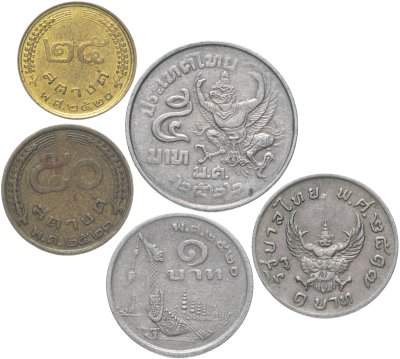 купить Таиланд, набор из 5 монет 1974-1980