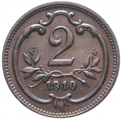 купить Австро-Венгрия 2 геллера 1910, монета для Австрии