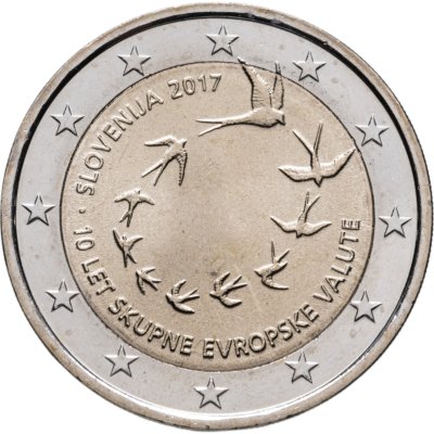 купить Словения 2 евро (euro) 2017 10-я годовщина введения евро в Словении