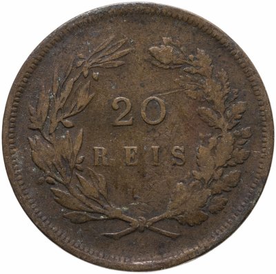 купить Португалия 20 рейс (reis) 1892 Без отметки монетного двора