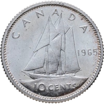купить Канада 10 центов (cents) 1965