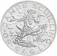Купить Австрия 100 шиллингов (shillings) 1975 "50 лет шиллингу"