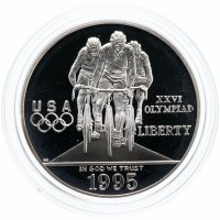 купить США 1 доллар (dollar) 1995 P "XXVI летние Олимпийские Игры, Атланта 1996 - Велоспорт"