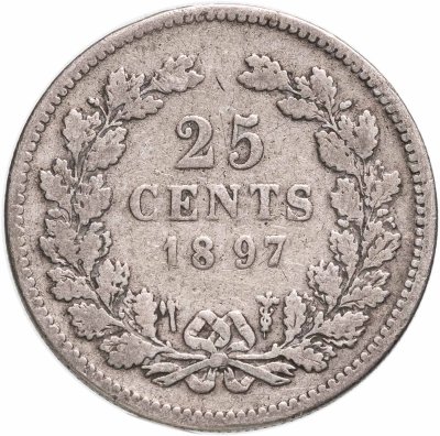 купить Нидерланды 25 центов (cents) 1897