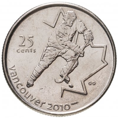 купить Канада 25 центов (cents) 2007 'XXI зимние Олимпийские Игры, Ванкувер 2010 - Хоккей"