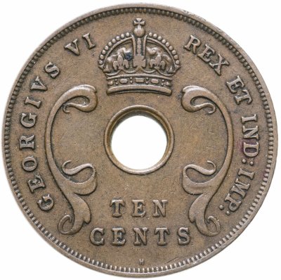 купить Британская Восточная Африка 10 центов (cents) 1939 H