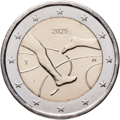 купить Финляндия 2 евро 2025 "Легкая атлетика"