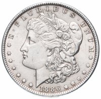 Купить США 1 доллар 1886 Доллар Моргана Без отметки монетного двора