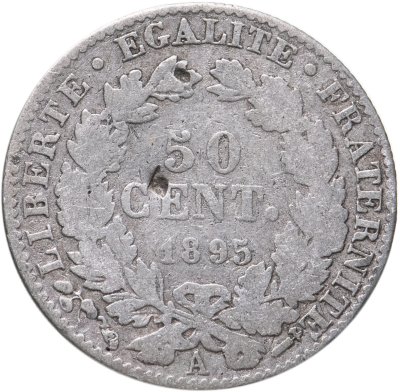 купить Франция 50 сантимов (centimes) 1895