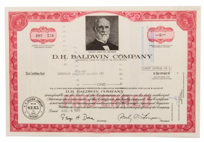 купить Акция США D.H. BALDWIN COMPANY 1983 г.