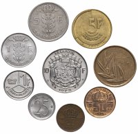 купить Бельгия набор монет 1951-1993 (9 штук) французская версия (Belgique)