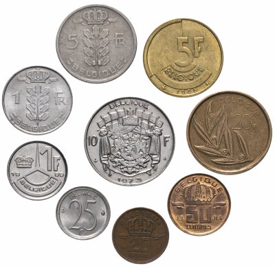 купить Бельгия набор монет 1951-1993 (9 штук) французская версия (Belgique)