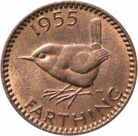купить Великобритания 1 фартинг (farthing) 1953-1956 Елизавета II, случайная дата