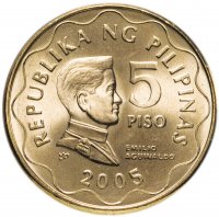 купить Филиппины 5 Песо 2005 Эмилио Агинальдо