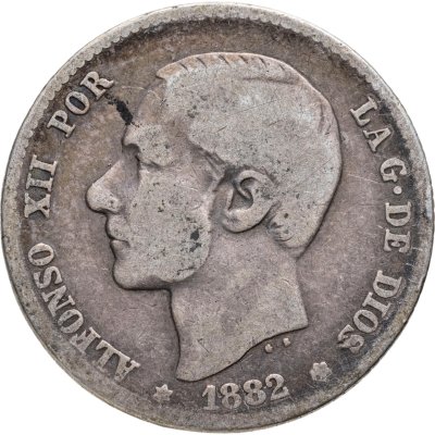 купить Испания 1 песета (peseta) 1882