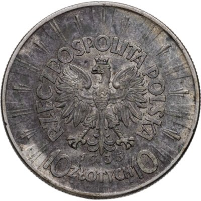 купить Польша 10 злотых (zlotych) 1935 Пилсудский