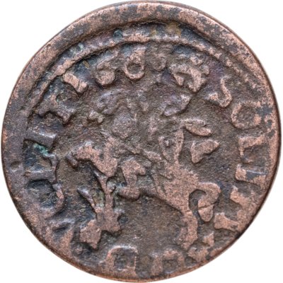 купить Речь посполитая 1 солид 1665 Ян II Казимир - герб Литвы на реверсе