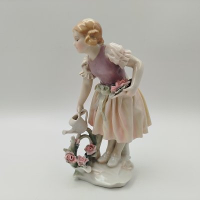 купить Статуэтка "Девочка-цветочница", фарфор, роспись, Karl Ens (Карл Энс), Германия, 1930-1945 гг.