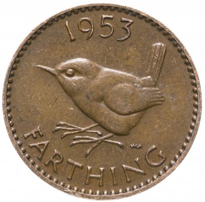 купить Великобритания 1 фартинг (farthing) 1953