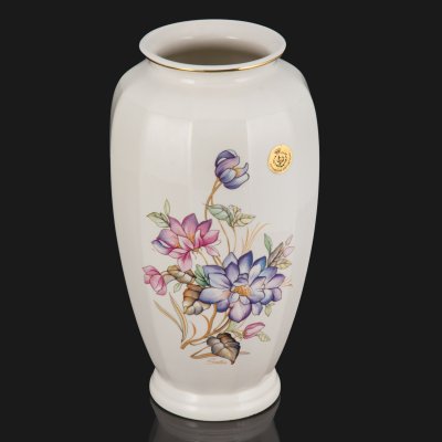купить Ваза с цветочным декором, Ceramiche La Spiga, фаянс, деколь, золочение, Италия, 1980-2000 гг.