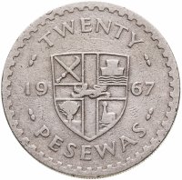 купить Гана 20 песев (pesewas) 1967