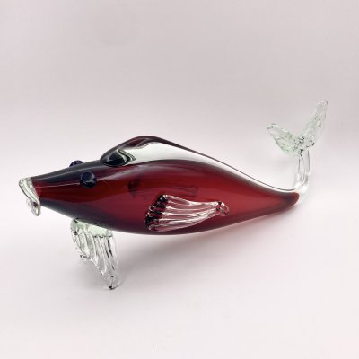 купить Статуэтка "Рыба", цветное стекло, гутная теника, СССР, 1960-1980 гг.