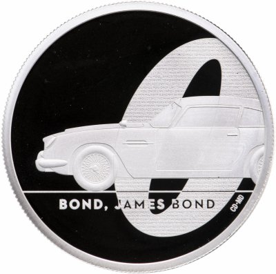 купить Великобритания 5 фунтов 2020 "Агент 007 Джеймс Бонд" в футляре с сертификатом Редкость