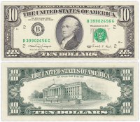 Купить США 10 долларов 1990 (Pick 486) B-Нью Йорк