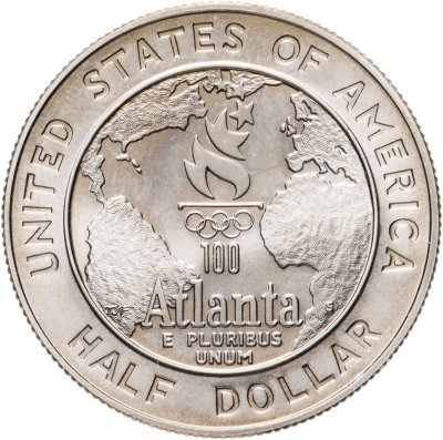 купить США 50 центов (1/2 доллара, half dollar) 1995 "XXVI летние Олимпийские Игры, Атланта 1996 - Бейсбол"
